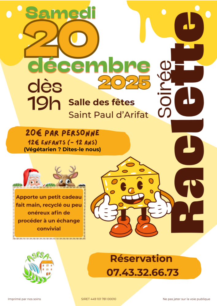 20/12/2025 : Soirée raclette et Santa Secret