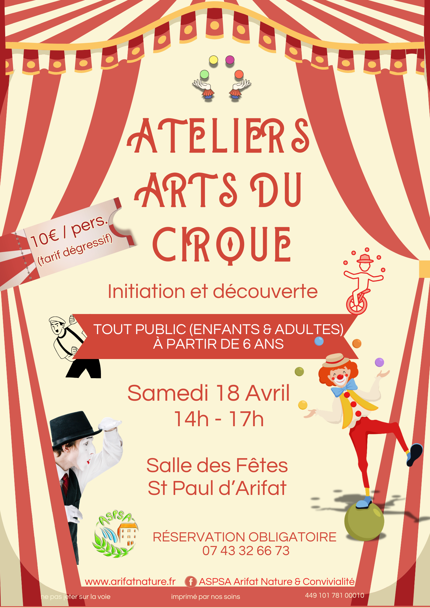 Protégé : 18/04/2026 : Atelier Cirque & Mime