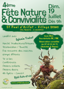 fête nature et convivialité arifat 81360 19 juillet 2026 invité sylvain trabut